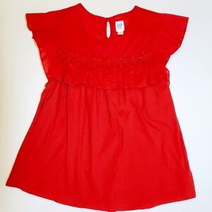 GAP Big Girls Red Ruffle Top, 10